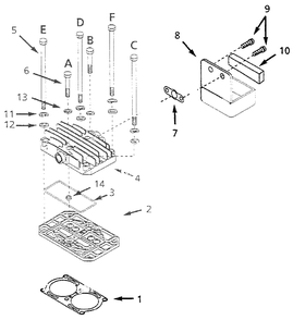 Replacement Kit Diagram and Parts List for VT273001AJ  Campbell Hausfeld Compressor